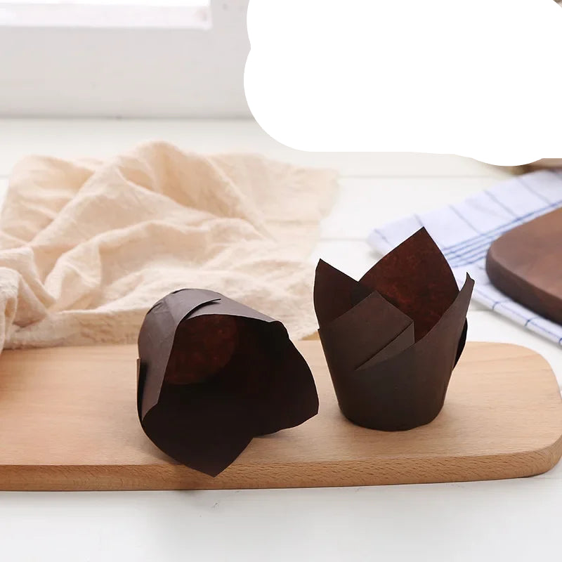 50pcs Tulip Muffin/Cupcake Paper Cups