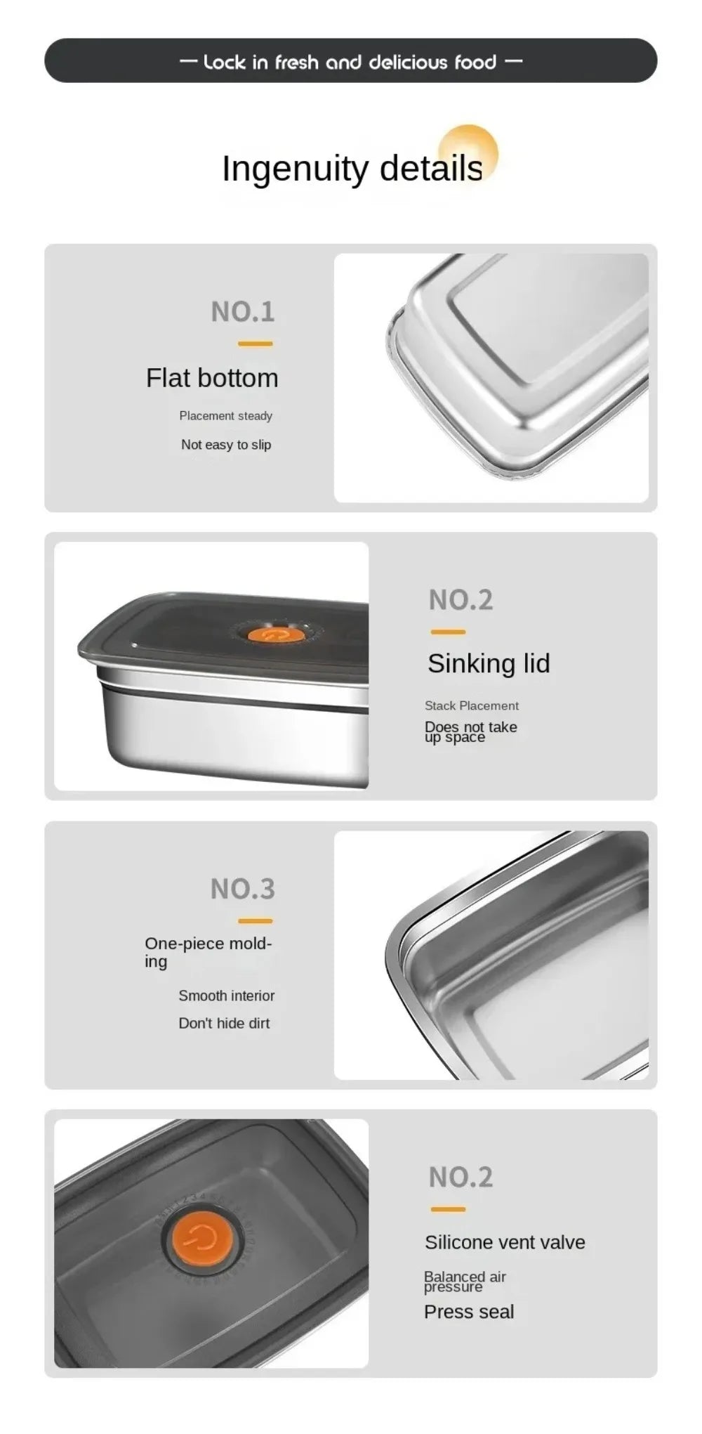 Stainless Steel Camping Lunch Box