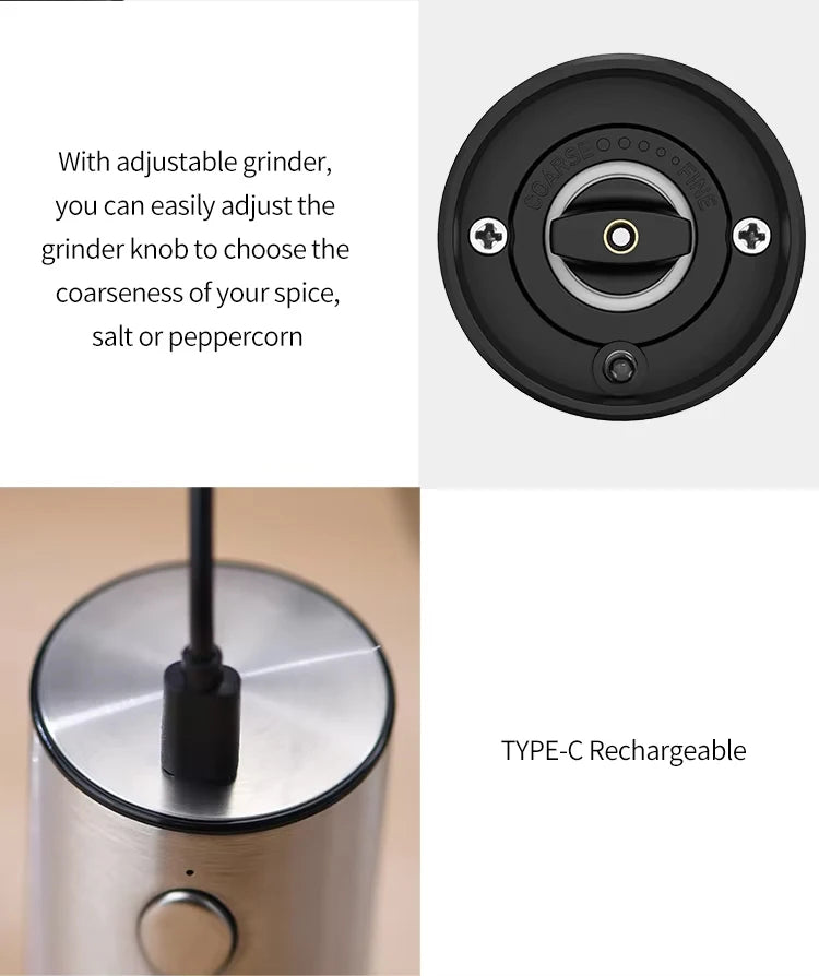 Rechargeable Salt and Pepper Grinder