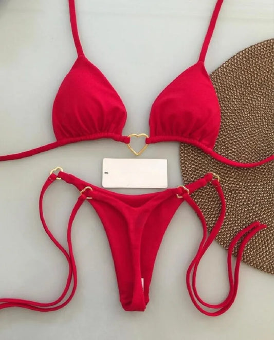 Solid color Bikini Set