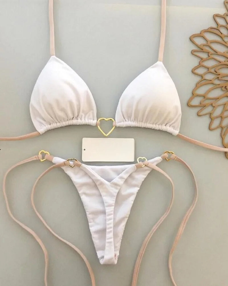Solid color Bikini Set