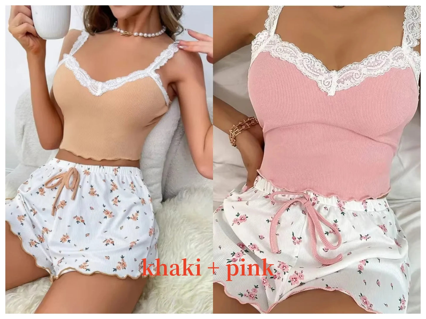 Cami Top Printed Shorts Loungewear