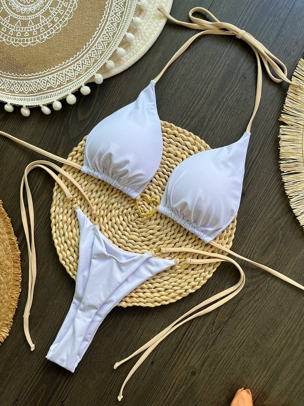 Solid color Bikini Set