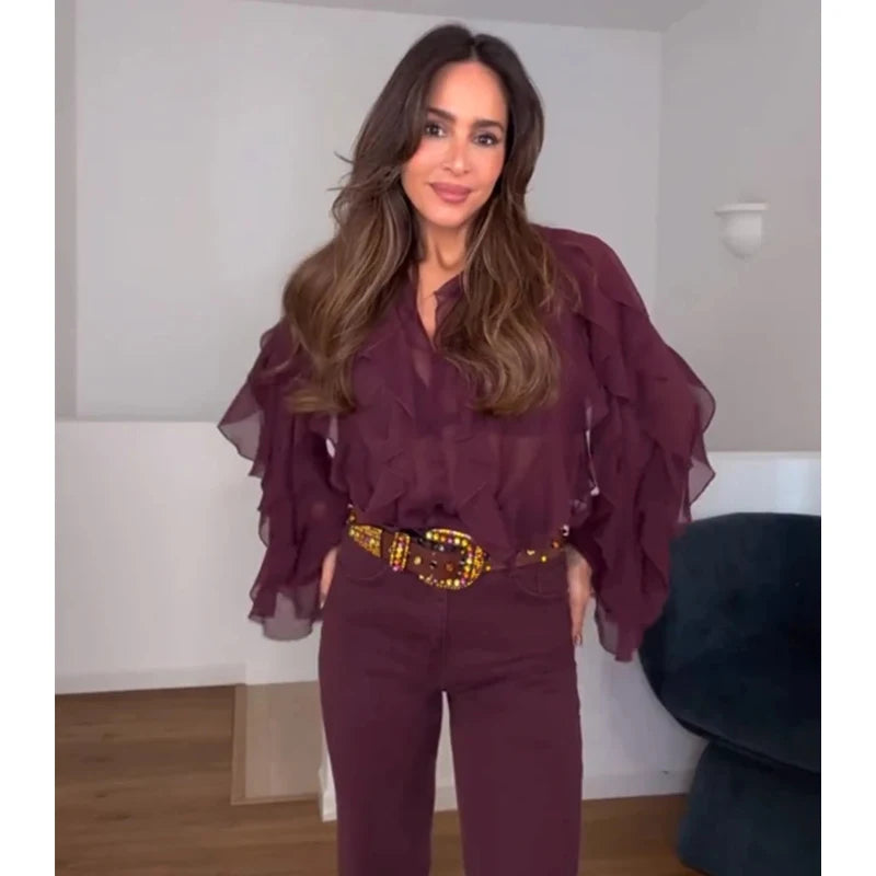 Ethereal Ruffle Top