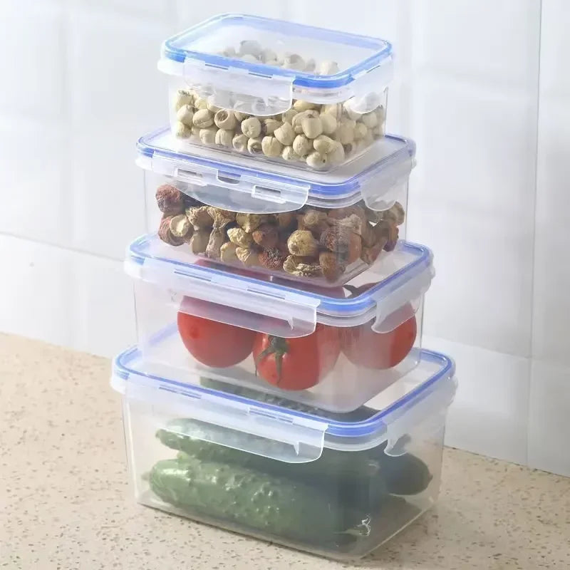 Rectangular storage box with lid