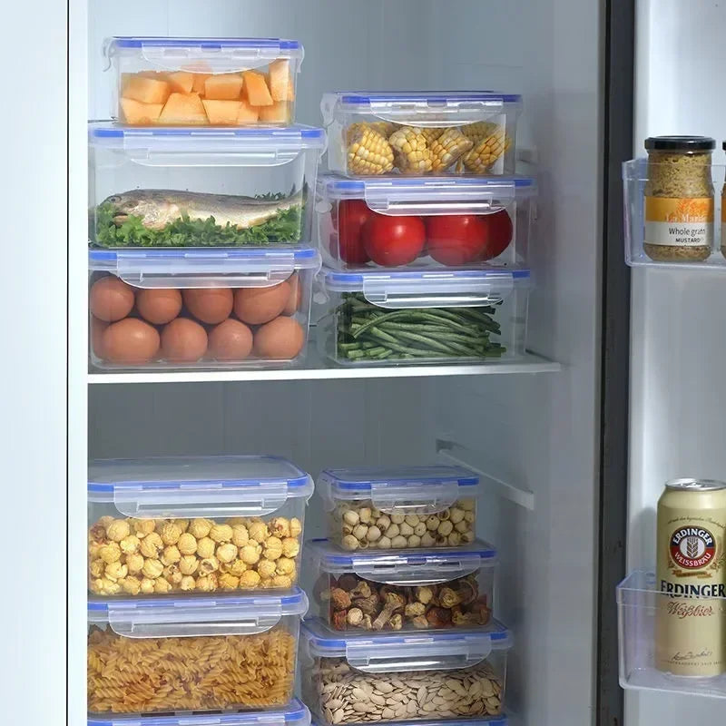 Rectangular storage box with lid