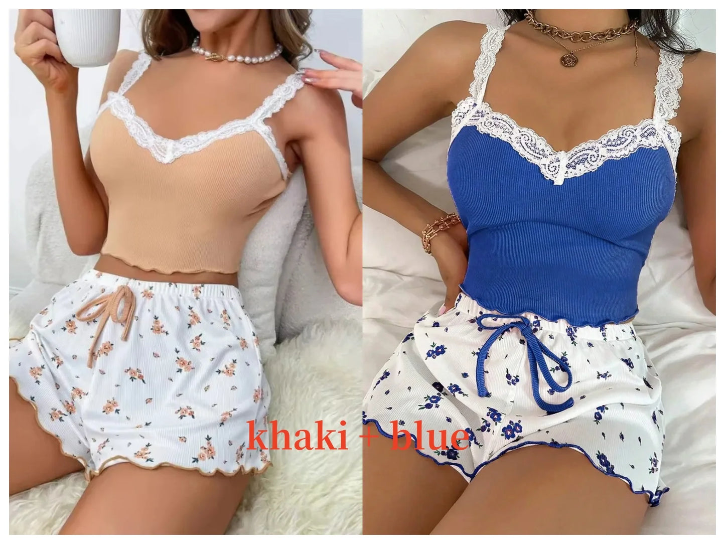 Cami Top Printed Shorts Loungewear