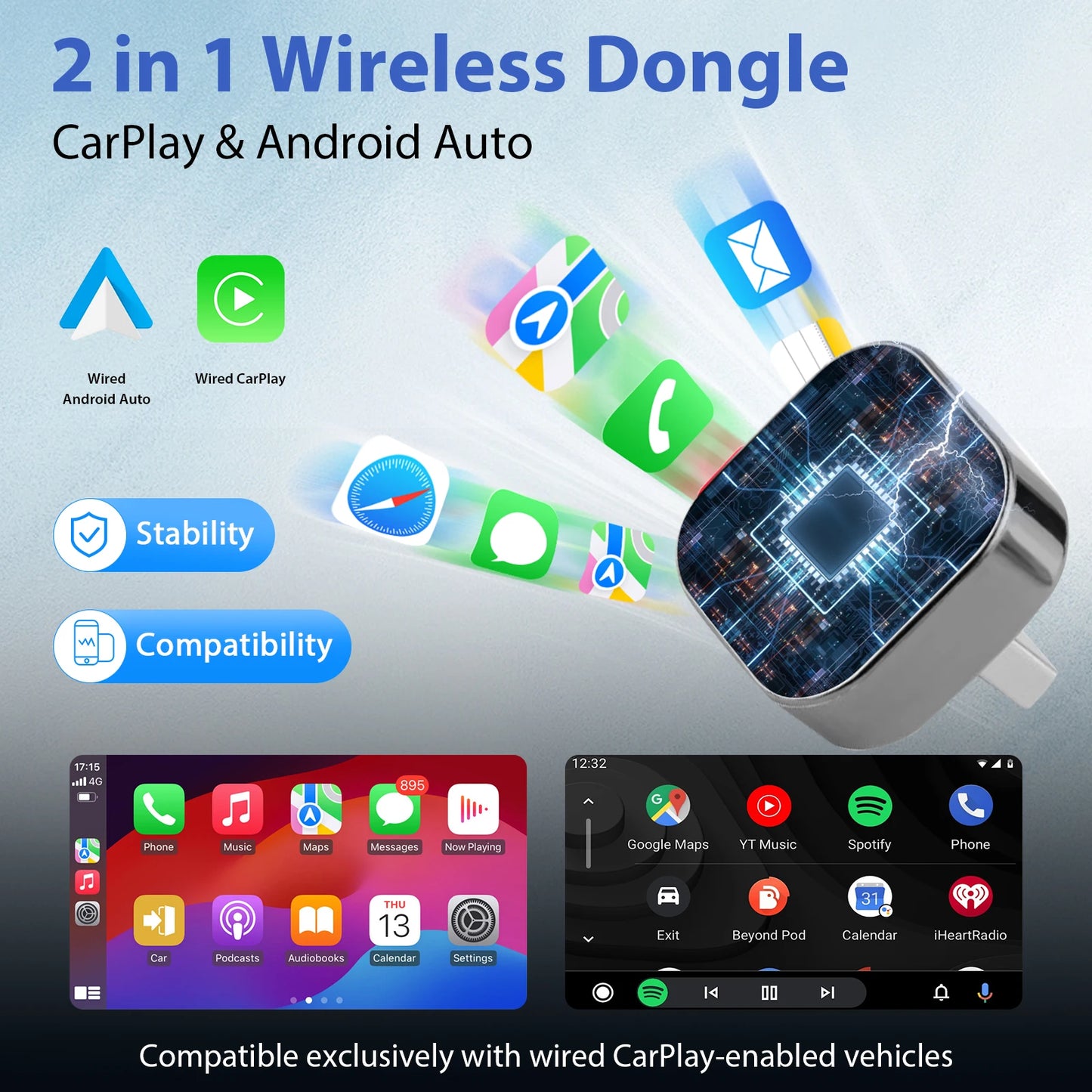 2026 2 in 1 Wireless CarPlay Adapter