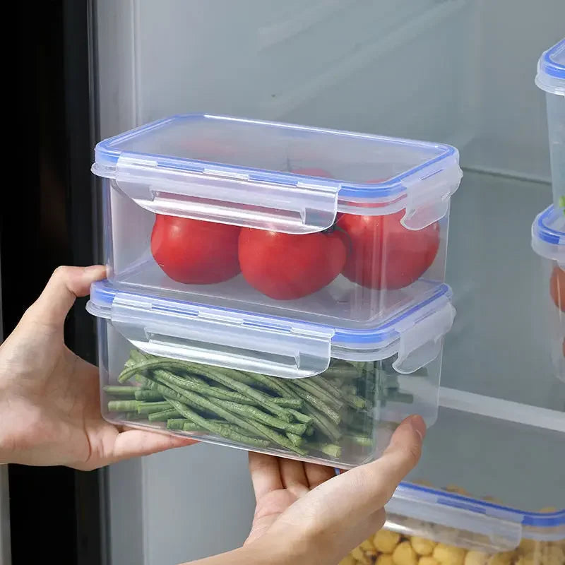 Rectangular storage box with lid