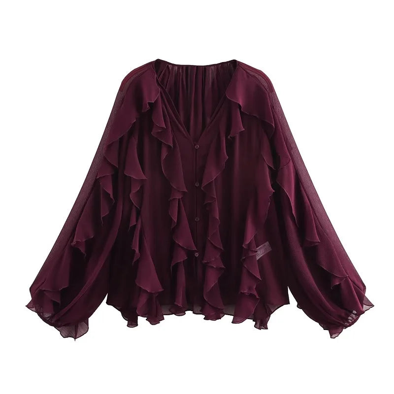 Ethereal Ruffle Top