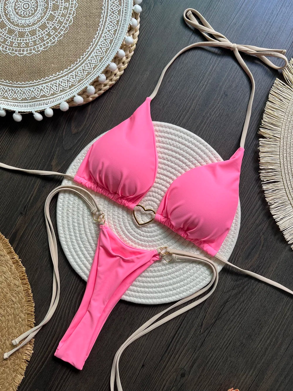 Solid color Bikini Set