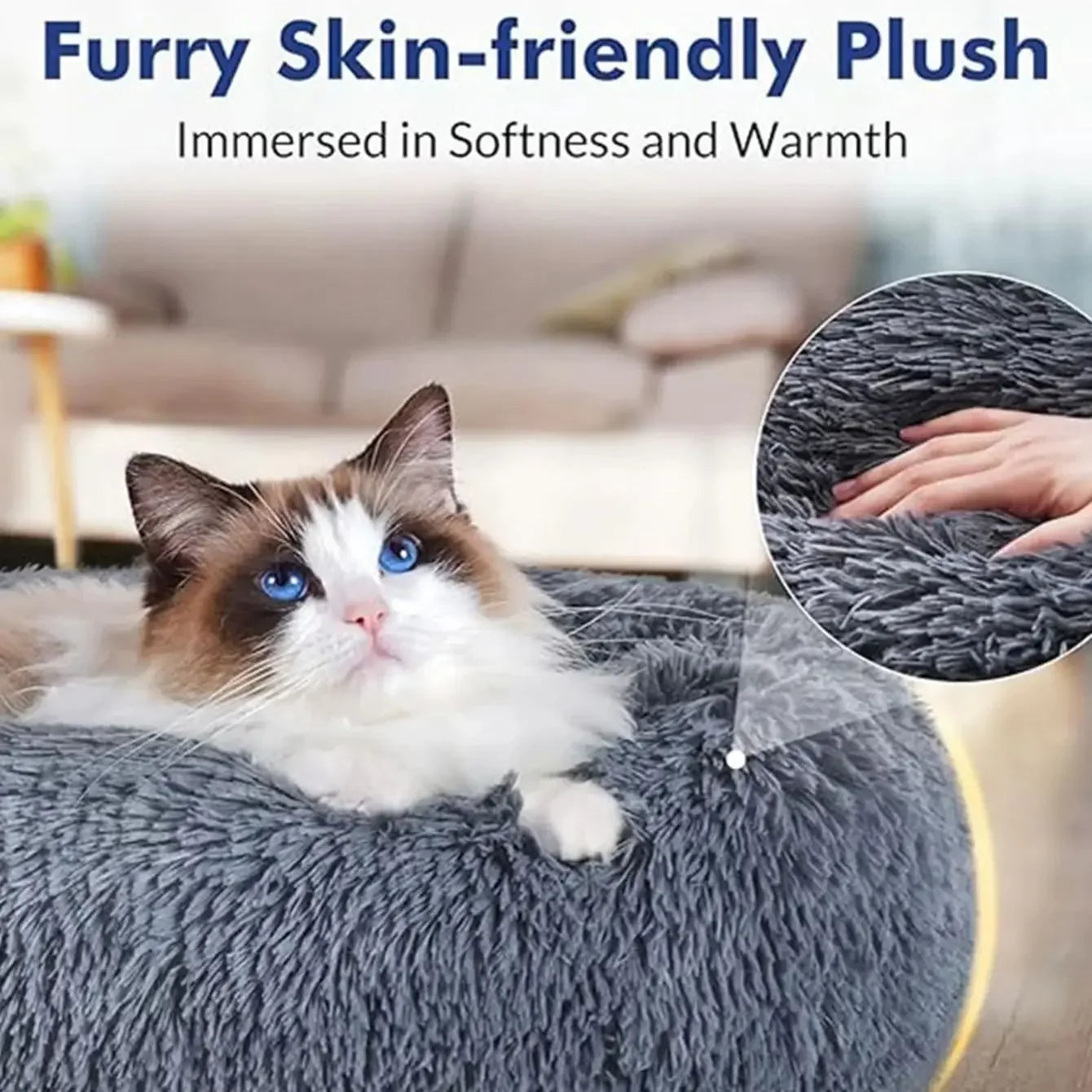 High Quality Donut Bed for Dogs and Cats