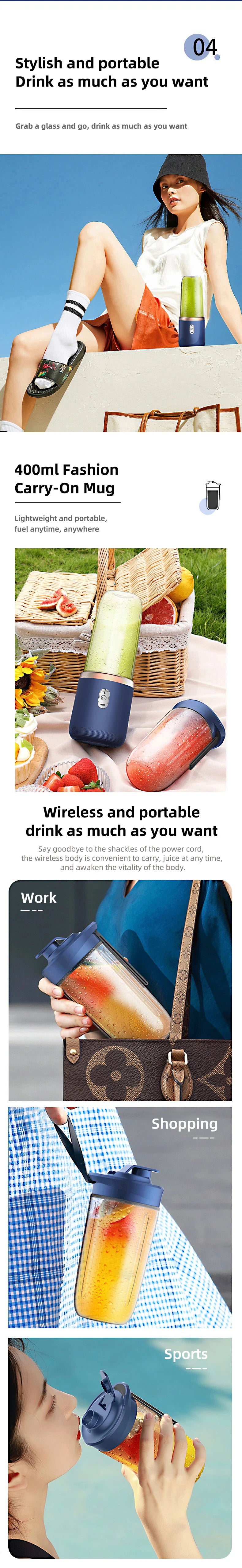 Electric Portable Juicer Blender with Juicing Cup