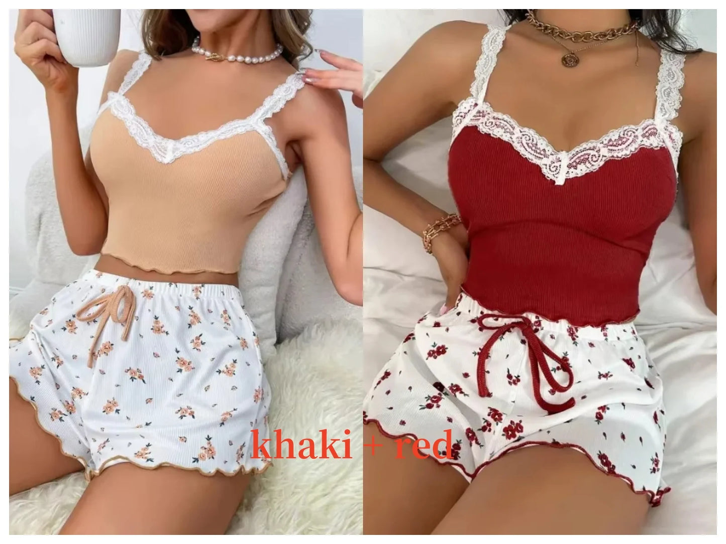 Cami Top Printed Shorts Loungewear