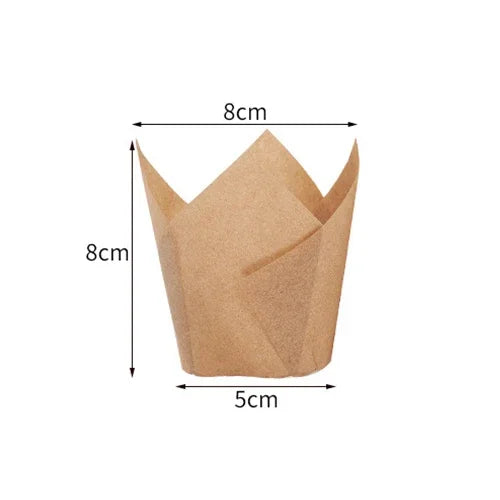 50pcs Tulip Muffin/Cupcake Paper Cups