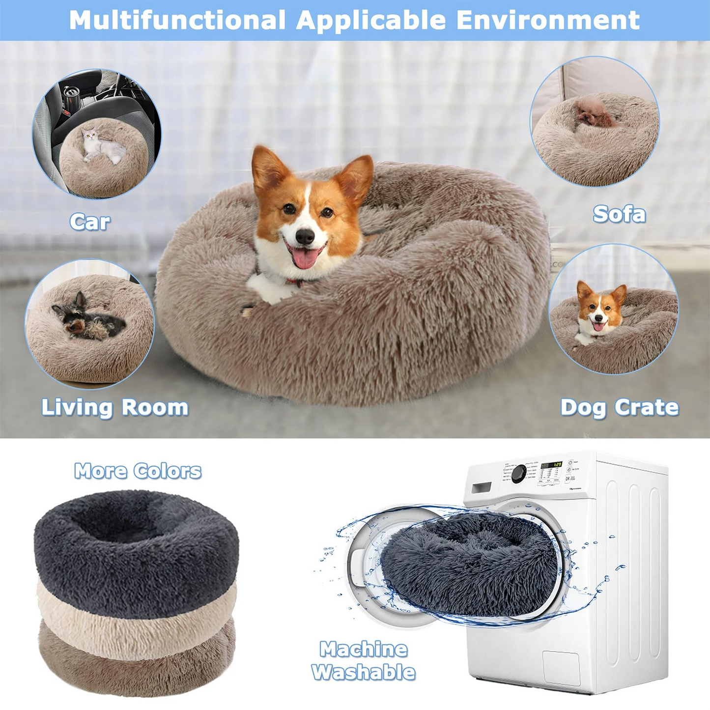 High Quality Donut Bed for Dogs and Cats