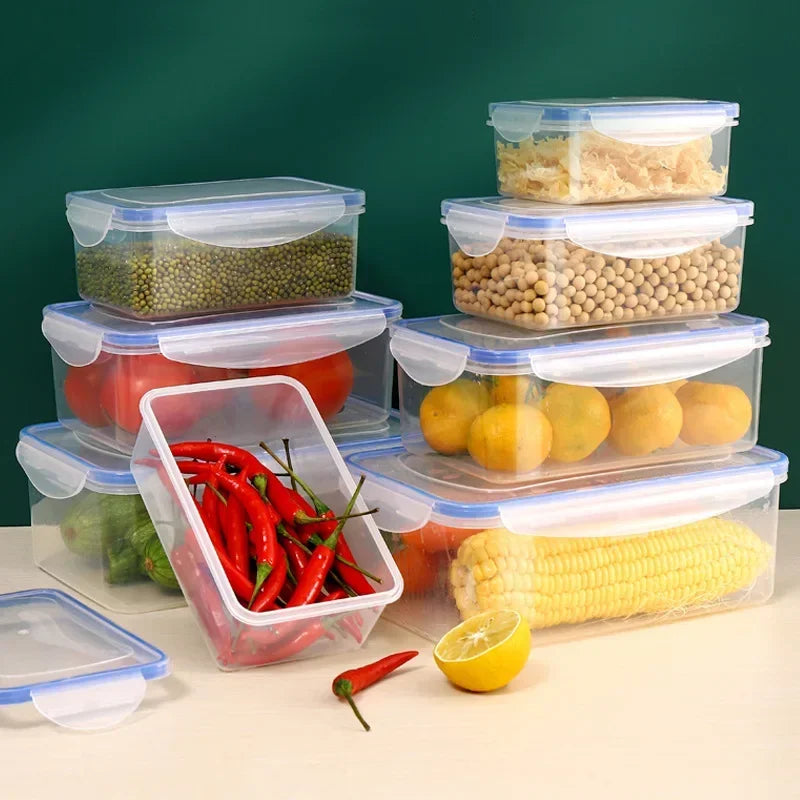 Rectangular storage box with lid