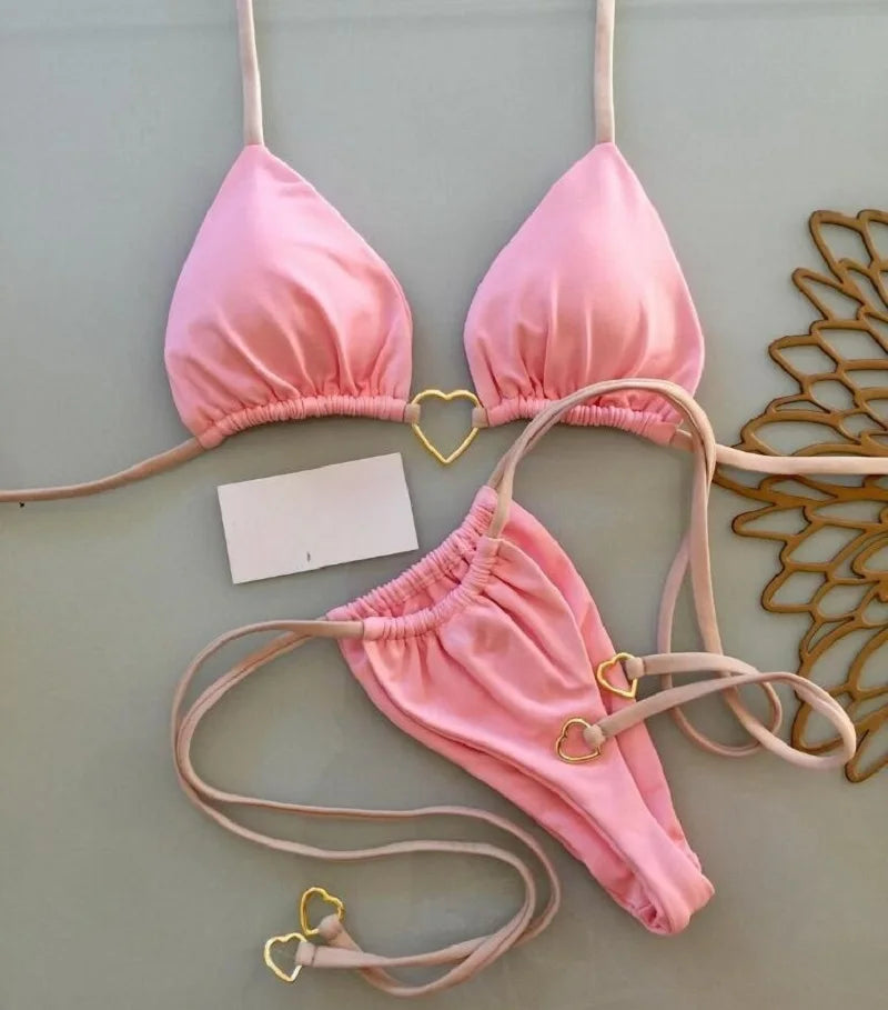 Solid color Bikini Set