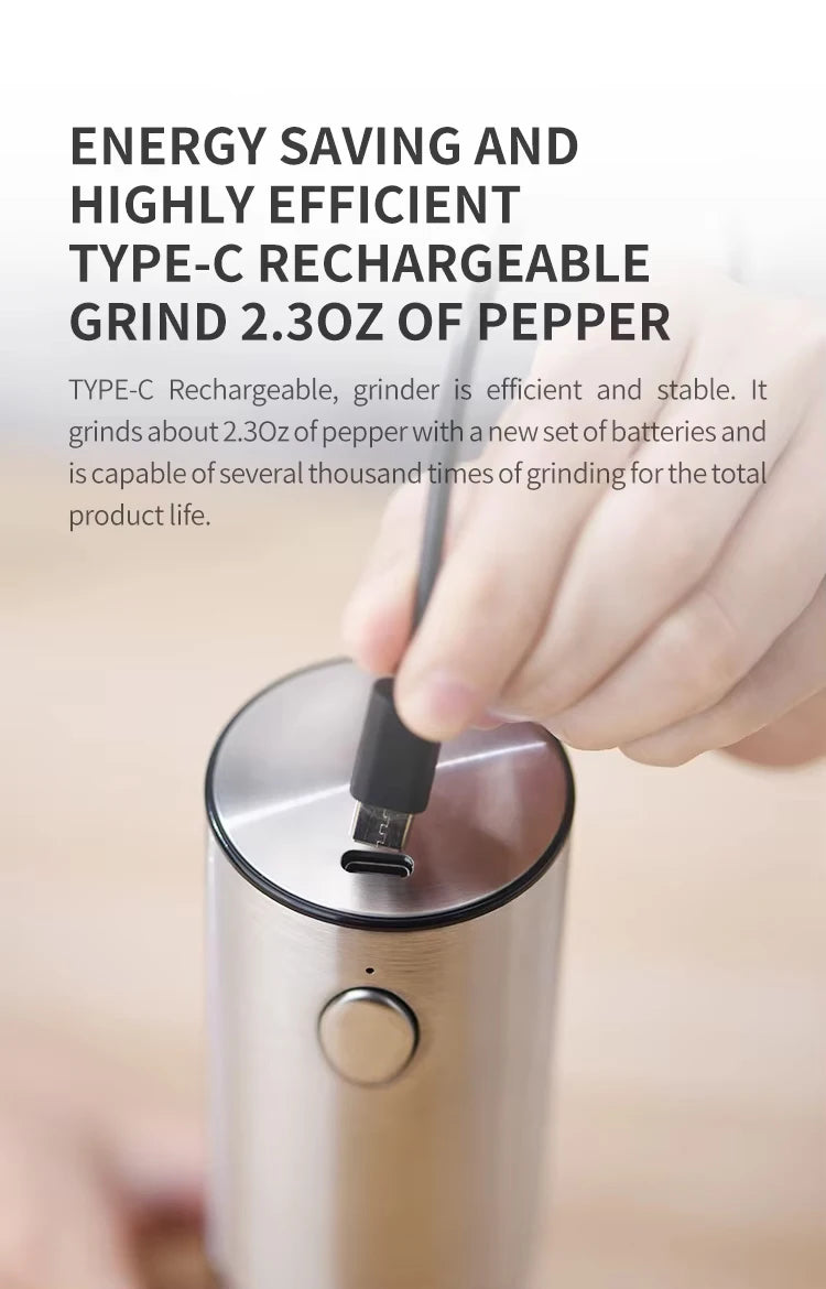 Rechargeable Salt and Pepper Grinder