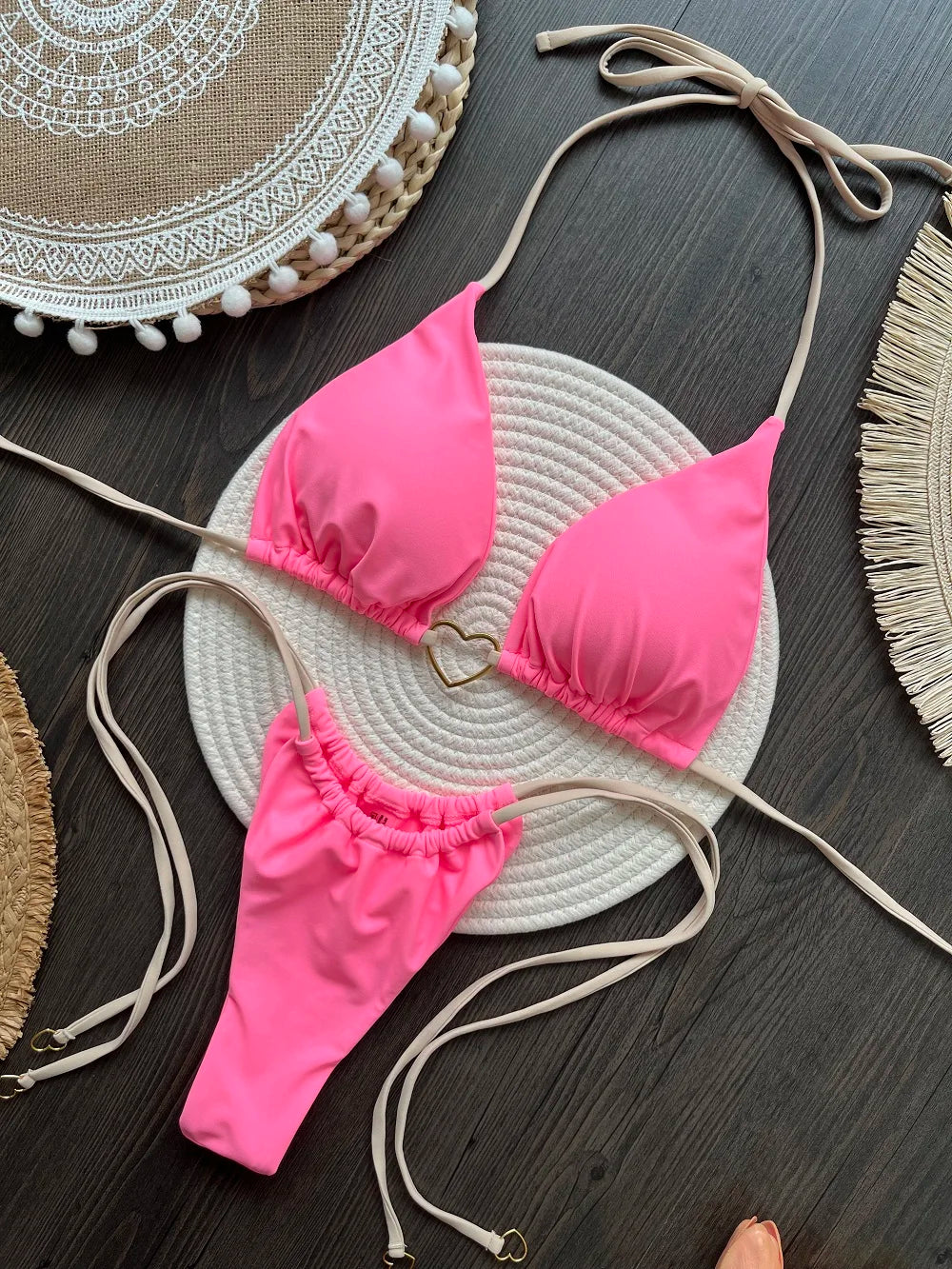Solid color Bikini Set
