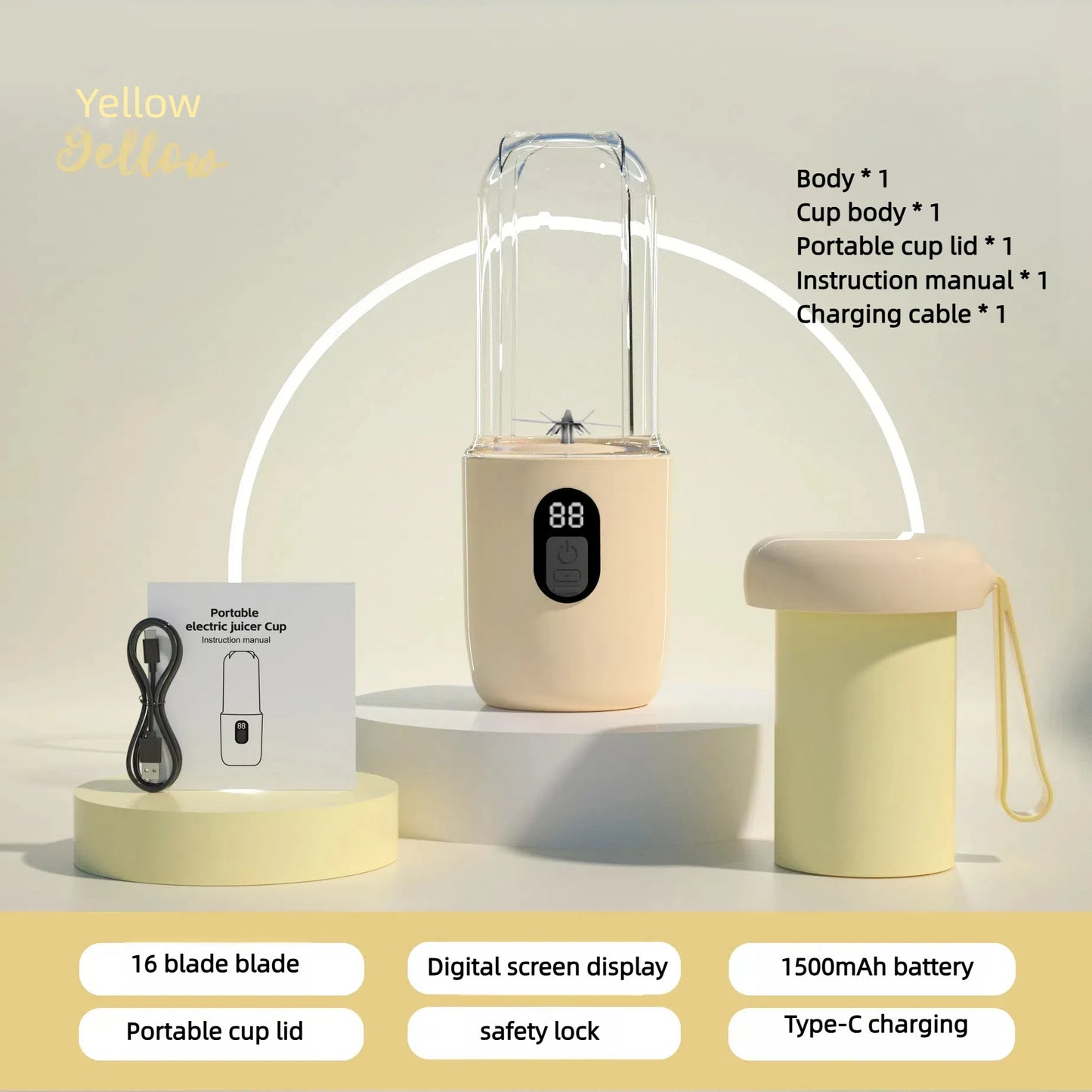Electric Portable Juicer Blender with Juicing Cup