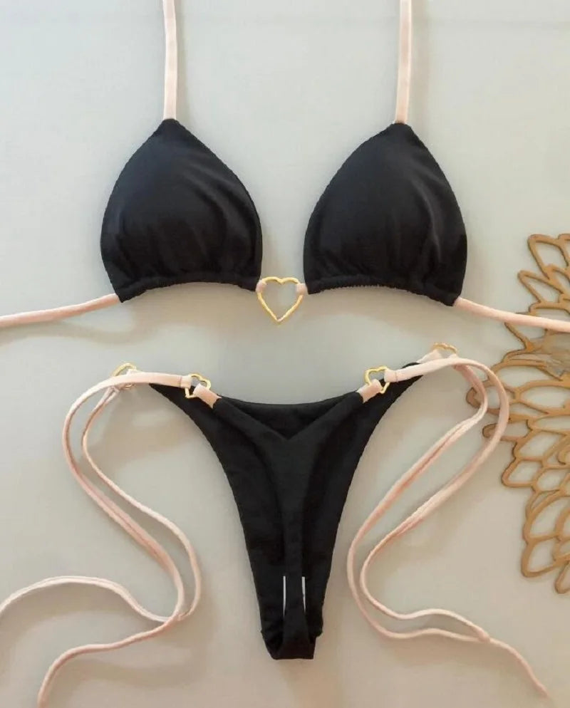 Solid color Bikini Set