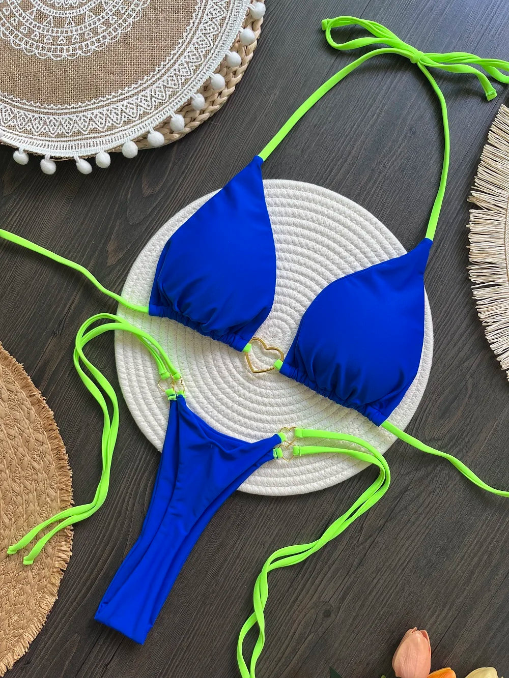 Solid color Bikini Set