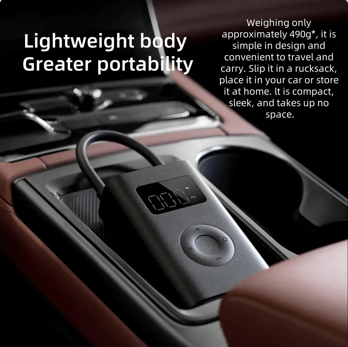 Air Pump 2/2D Digital Tire Pressure Preset Type-C Fast Charging Car Motorcycle Ball Universal LED Display